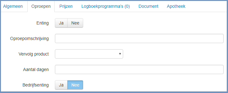 Productenmodule oproep